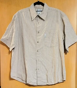 Columbia Men’s Short Sleeve Button Up Shirt Size Large Brown - Picture 1 of 7