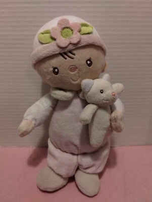 Muñeca Douglas Baby CLAIRE Rosa Blanco Rayas con Oso de Peluche 11 pulgadas Peluche Suave 2013 Foto 1 de 4
