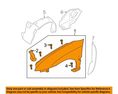 CHRYSLER OEM 00-05 Neon Fender Fender Components-Fender 5012670AD Foto 1 de 2