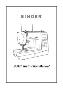 Singer 9340-SIGNATURE Sewing Machine/Embroidery/Serger Owners Manual Reprint - Picture 1 of 1