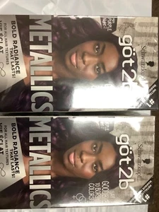 Got2b Metallics Permanent Hair Color M64 Purple Night 1 Application Pack of 2 - Picture 1 of 1