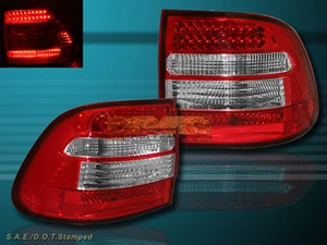 03-06 PORSCHE CAYENNE "L.E.D." TAIL LIGHTS LED RED CLEAR 04 05 NEW - Picture 1 of 2