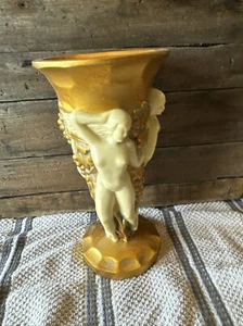 VINTAGE THREE GRACES STATUE VASE RESIN BOHO ROMAN GREEK EGYPTIAN 3 GODDESSES - Picture 1 of 5