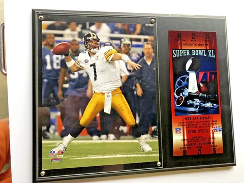 Pittsburgh Steelers Ben Roethlisberger 2006 Super Bowl from Detroit Plaque Cover