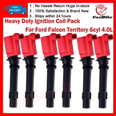 6Pack Ignition Coils For Ford Falcon BA BF 2002 03 04 05 06 -2010 2011 6cyl 4.0L - image 1 of 4