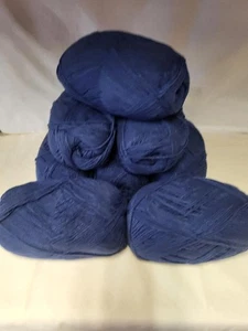 Job lot of SIRDAR SUNDANCE 50% COTTON DK IN DARK DENIM 8 x 100g - Picture 1 of 3