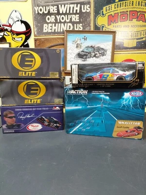 NASCAR Diecast Lot 1:24 Elite Action Burton Rudd Hamlin Kalitta Earnhardt Jr - Image 1 of 4