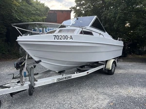 Motorboot 90PS Evinrude + Kajüte + Trailer – Gepflegt & Wartungsfrei - Bild 1 von 14
