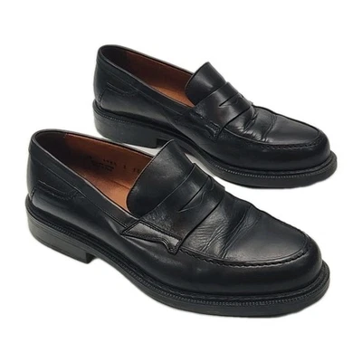 Johnston & Murphy Passport Penny Loafer Shoe Size 10 Men Black Slip-On Italy - Image 1 of 4