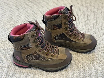 GWG BY MOSSY OAK TIGRESS/PINK CAMO HUNTING OUTDOOR WATERPROOF WINTER BOOTS Wmn 8 - Image 1 of 4