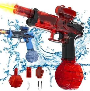 PISTOLA MITRAGLIATRICE AD ACQUA ELETTRICA RICARICABILE,EFFETTO FUOCO-COLORAZI... - Foto 1 di 1