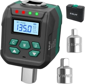 Adattatore di coppia digitale 1/2", adattatore chiave dinamometrica elettronica di precisione ±2%, 5-99 - Foto 1 di 10