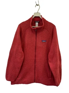 Patagonia Better Maglione Full Zip Giacca Pile Uomo L Rosso Erica RN51884 #127 - Foto 1 di 10