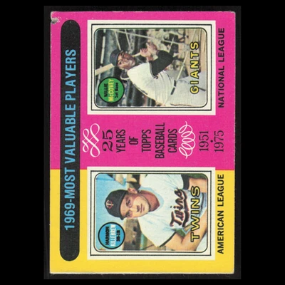 Harmon Killebrew Willie McCovey #207 1975 Topps Baseball Card MLB EX - Image 1 of 3
