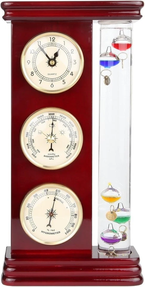 Estación Meteorológica Analógica Lily's Home, con Termómetro Galileo, un Dorado  Foto 1 de 4