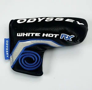 Cubierta de cabeza de golf Putter Odyssey White Hot RX cubierta de cabeza de hoja negra azul - Imagen 1 de 6
