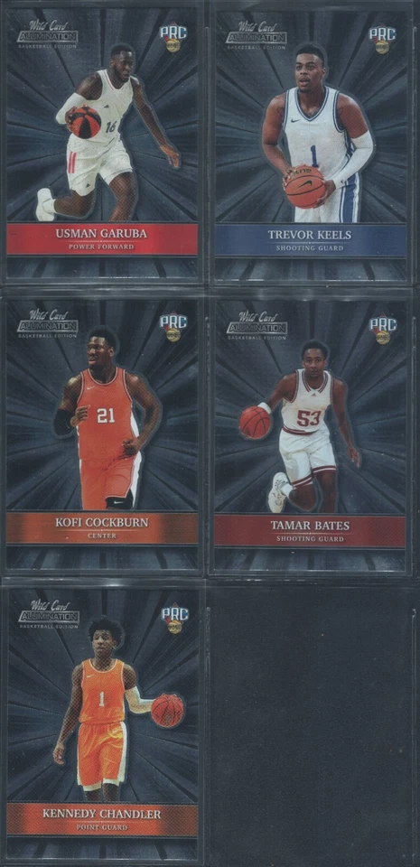 5 Pre Rookie Card PRC & 5 Top-Loaders 2021-22 Wild Card Alumination Lot#5 - Image 1 of 2