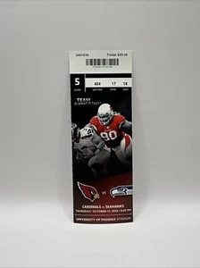 Biglietto Seattle Seahawks At Arizona Cardinals 17/10/2013 Stub Russel Wilson - Foto 1 di 2