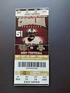 2007 SC Gamecocks vs Vanderbilt Used Football Ticket Stub   - Picture 1 of 4