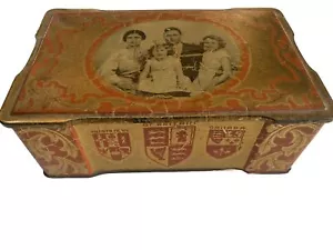 Antique English tinplate tin A.S. Wilkin LTD Cremona/Red boy Toffee Royal Family - Picture 1 of 7