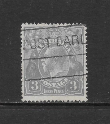 AUSTRALIA SCOTT 30 USADO F/VF - 1924 3p ULTRA KING GEORGE EDICIÓN V Foto 1 de 2