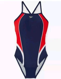 Speedo Women's Swimsuit One Piece Quantum Splice Thin Strap High Cut 10 $79.50 - Picture 1 of 5