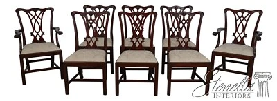 L61712EC: Set of 8 HENKEL HARRIS Model 107 Mahogany Dining Room Chairs - Image 1 of 4
