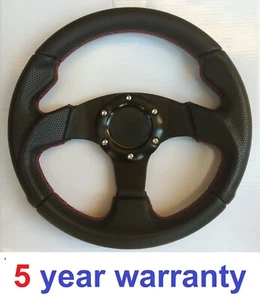 280 mm 11 pouces petit volant sport course convient à tous les kits boss hub noir - Photo 1 sur 3