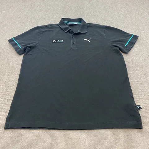 Puma Mercedes AMG Petronas Formula One Team Polo Shirt Size Large Mercedes Benz Cover