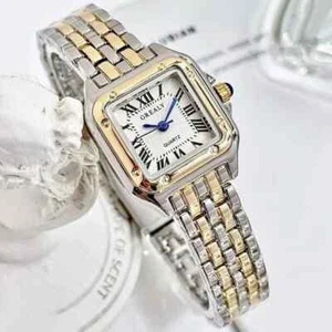 Women Ladies Watches Quartz Wrist Analogue Fashion Casual Luxury Square Alloy UK - Picture 1 of 10