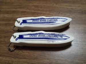 Vintage US Customs Keychain Lot Of 2 Report Drug Smuggling Decent Very Rare Htf - Picture 1 of 6