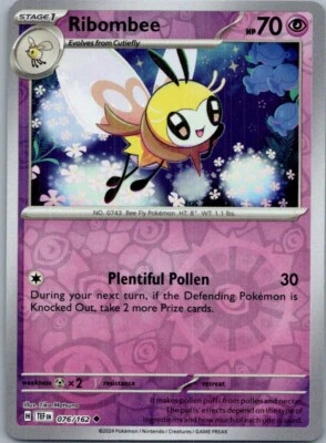Ribombee SV05: Temporal Forces 076/162 Near Mint NM Reverse Holo - Image 1 of 2