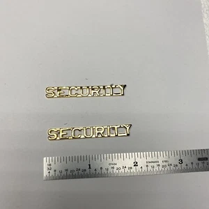 Security - Gold Collar Brass - Pin and Clutch Backing - NEW - Rank Insignia - Picture 1 of 3