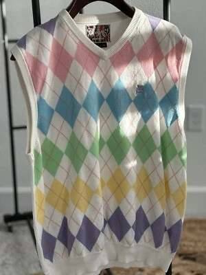 Vintage COOGI  sweater vest Men's L Cotton Multicolor - Image 1 of 4