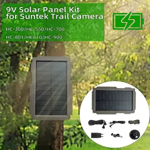 3000mAh Trail Camera Solar Panel Kit Solar Charger Kit For Hunting Camera V9M6 - Picture 1 of 10