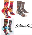 Blaue Q lustige weiche Crew-Socken für Damen