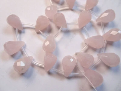 Cuentas de piedra facetadas de cuarzo rosa natural de una hebra TD 16-18,5 mm L A491 DNG Foto 1 de 4