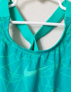 Nike Girl's Teal Swimsuit Tankini Crossback Swim, Size M 10-11yrs - Picture 1 of 6