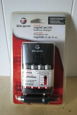 Targus 2 hr rápido ac/dc AA, y cargador de batería AAA con 4 pilas "AA" Foto 1 de 2