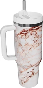 40Oz Stainless Steel Vacuum Insulated Tumbler with Lid and Straw for Water, Iced - Picture 1 of 12