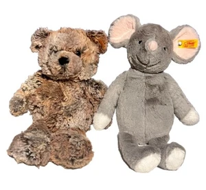 Steiff Soft Cuddly Friends Mia mouse grey 12 inch Terry Bear Lot Jellycat - Picture 1 of 2