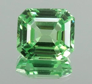 AAA Flawless Natural Ceylon Green Sapphire Loose Emerald Cut Gemstone 7.30 Ct - Picture 1 of 8