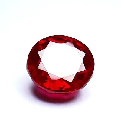 Red Ruby Natural 8-10 CT AAA Quality Burmese Pigeon Round cut Loose Gemstone - Image 1 of 4