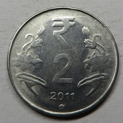 India-Republic 2 Rupees 2011(H) Stainless Steel KM#395 - Image 1 of 2