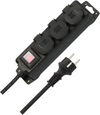 Brennenstuhl 3-fach Steckdosenleiste 2m Mehrfachsteckdose IP44 Outdoor Schalter - Bild 1 von 4