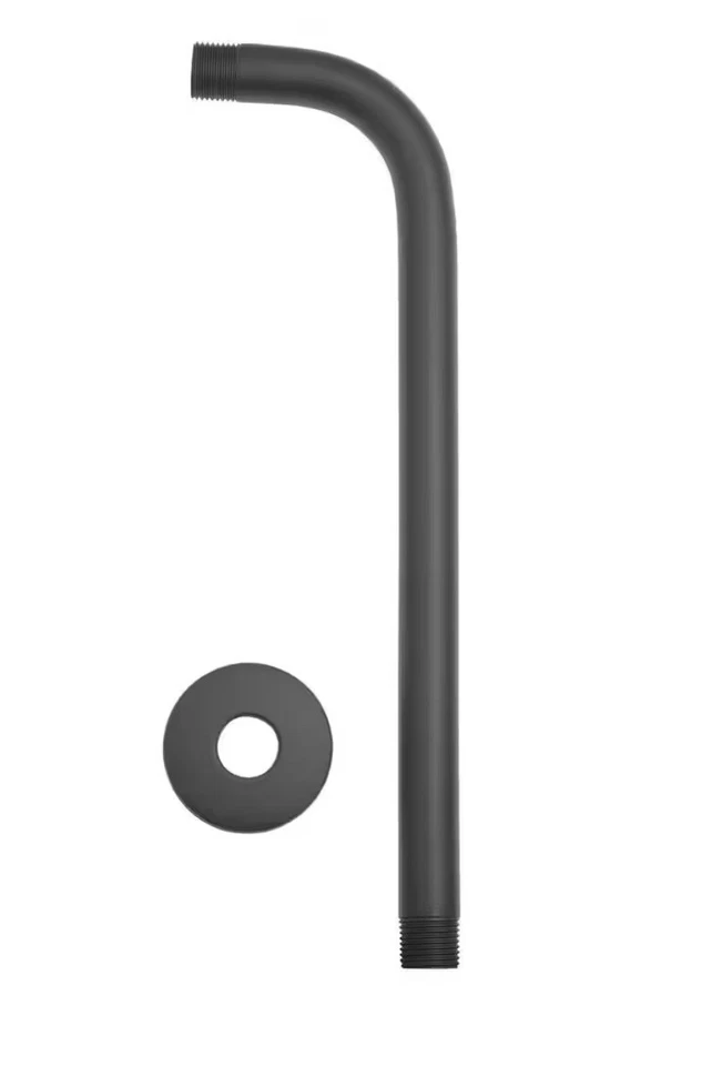 Glacier Bay 12 pulgadas Brazo de ducha de lluvia en negro mate con brida 3075-507-GBMB Foto 1 de 1