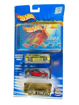 Hot Wheels 2003 Bugatti Veyron Red & Black 3 Pack W/ Collectors Guide Book - Image 1 of 2