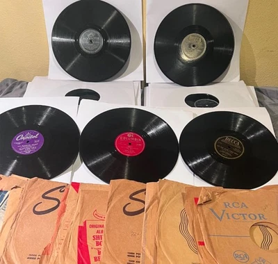 78 rpm Lot Jazz - All Records w/ Sleeves, Played, Graded, & Cleaned GREAT GIFT! Foto 1 de 4