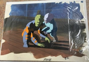 The Incredible Hulk & She-Hulk Production Cel and Hand Painted Background - Picture 1 of 4
