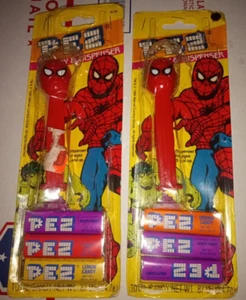 2 PEZ Spider-Man Süßigkeitenspender 1995, Marvel - Bild 1 von 1